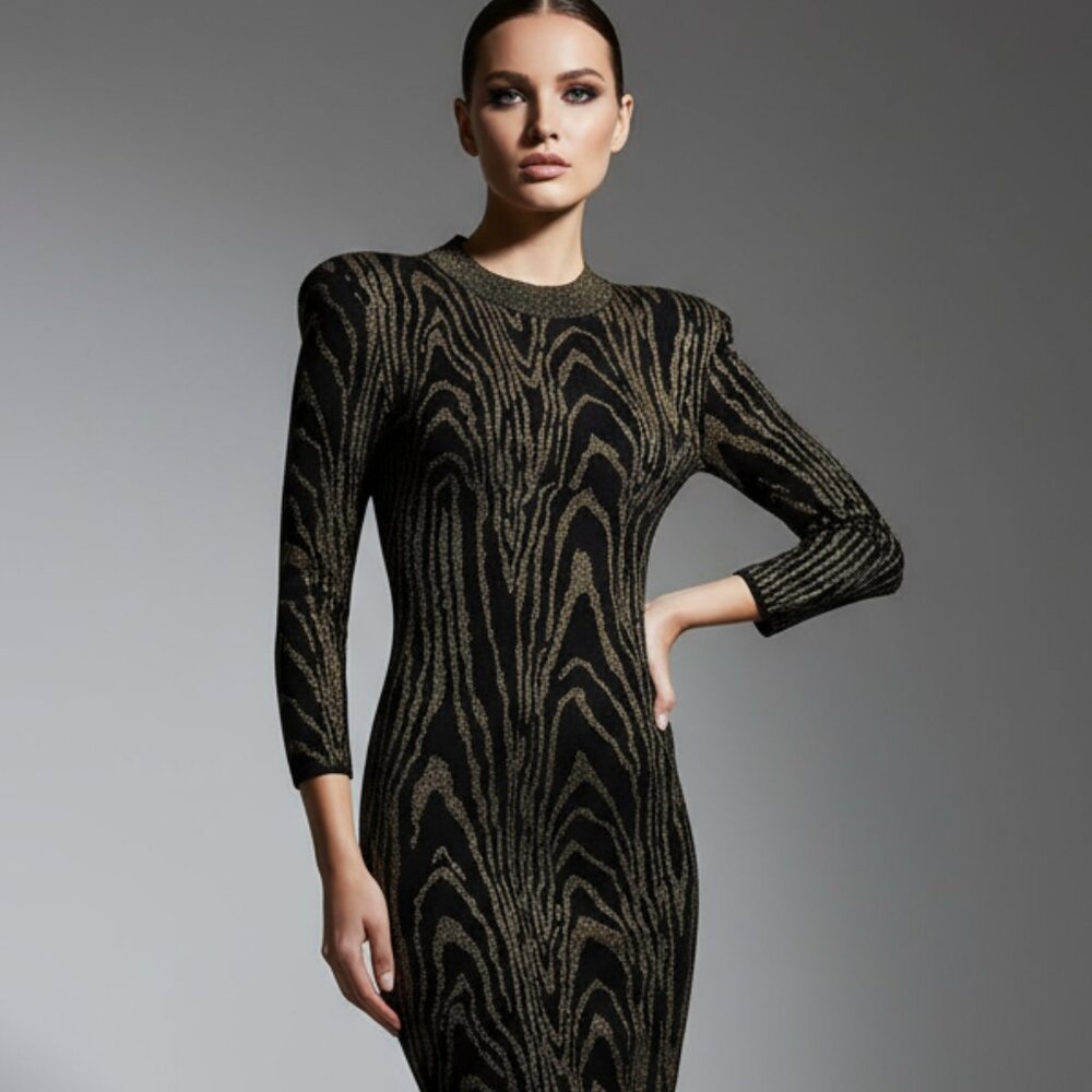 $395 A.L.C. Ziggy knit mini formfitting dress S